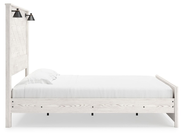 Gerridan - King Panel Bed with Sconces - White - Image 5