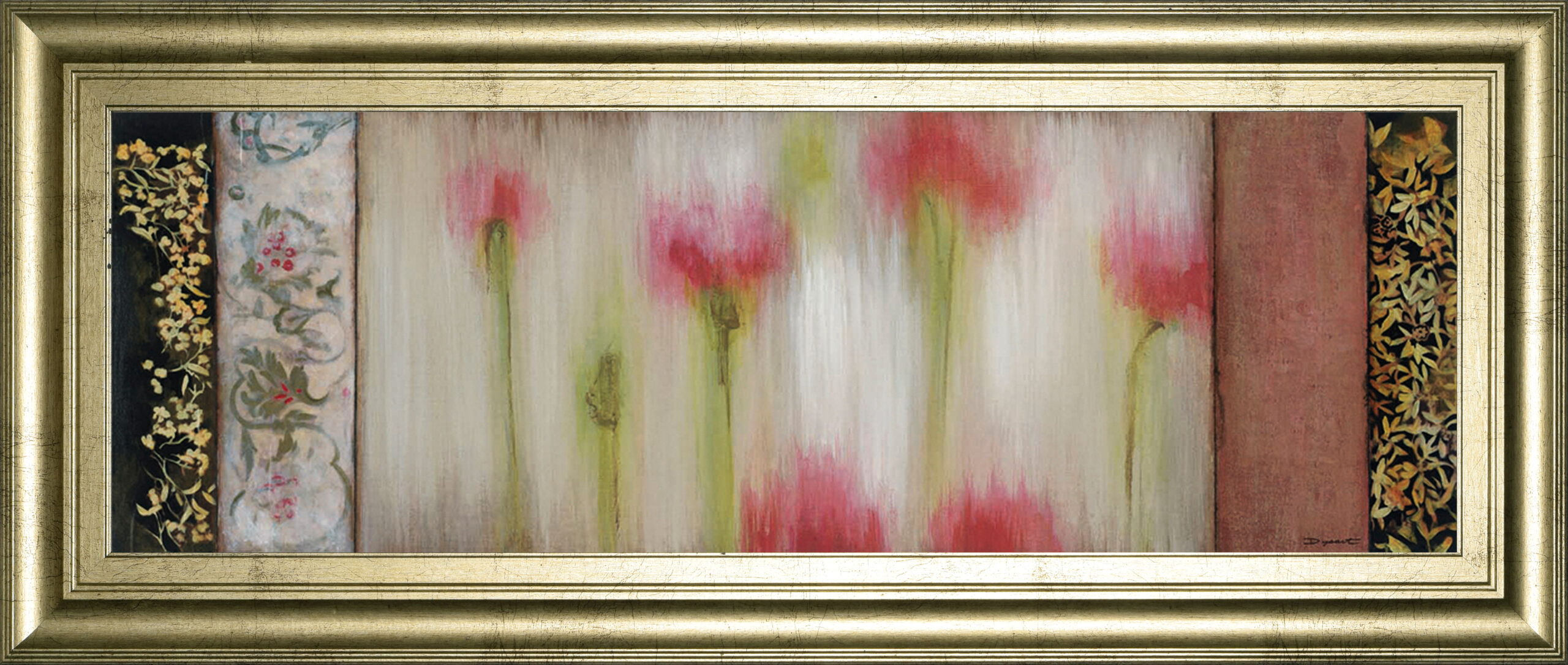 Rain Flower I By Dysart - Framed Print Wall Art - Beige
