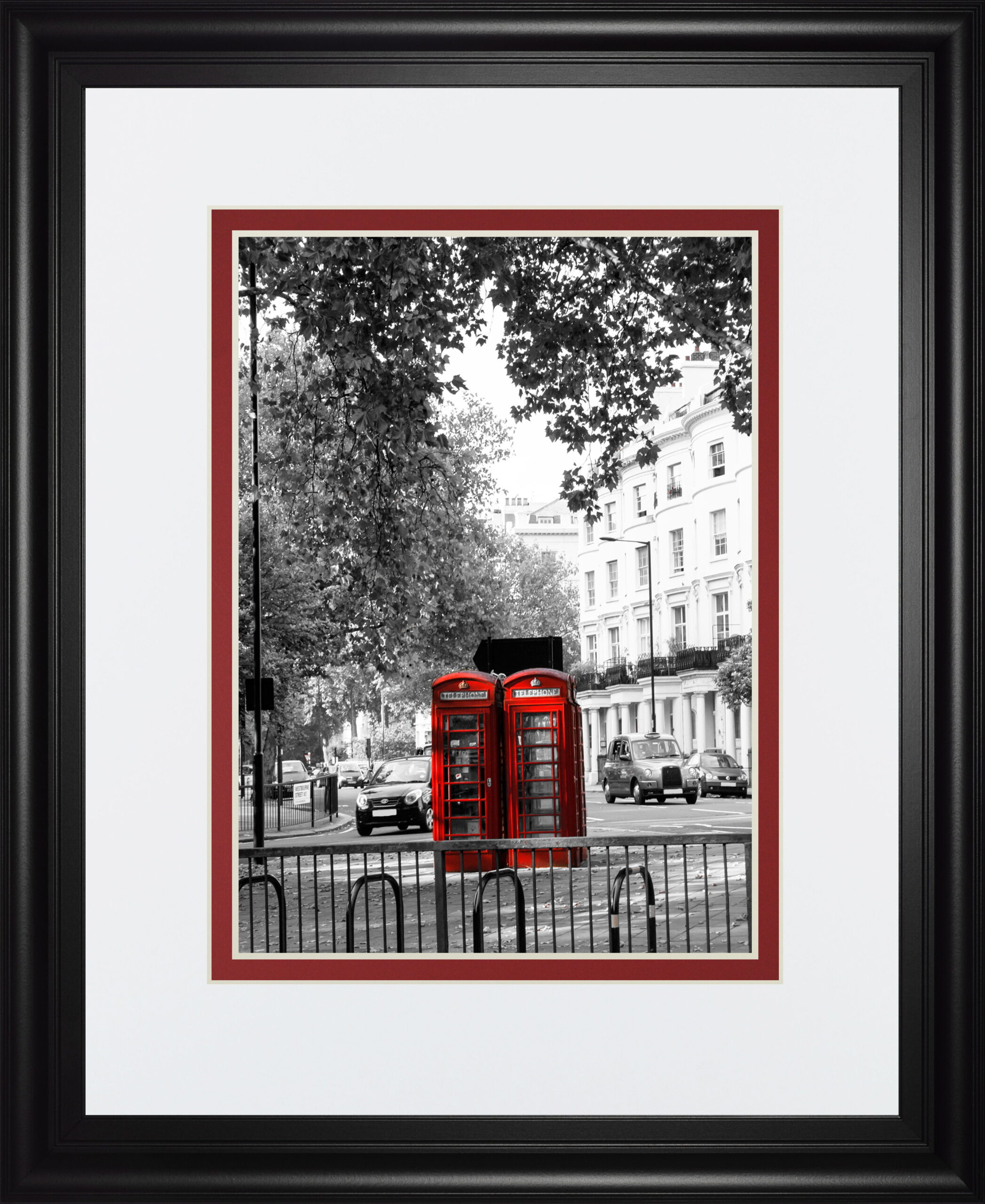 Telephone By Emily Navas - Framed Print Wall Art - Dark Gray