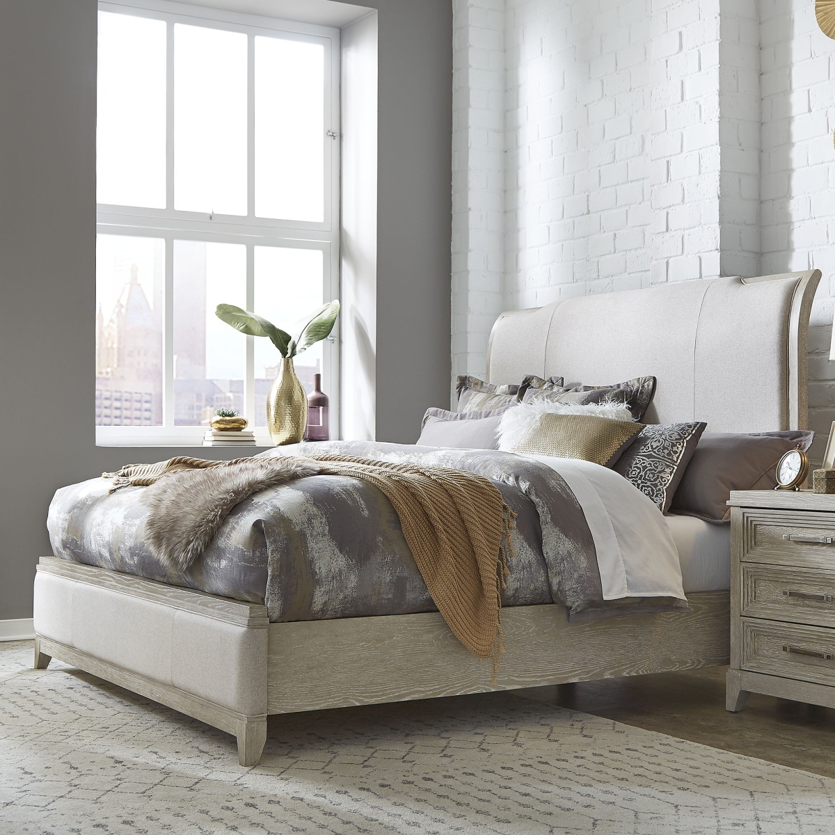 f929be0177f13f20a6f21193ec441fdb Belmar - California King Upholstered Bed - Washed Taupe - Image 1