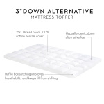 3" Down Alternative Mattress Topper - King - Image 3