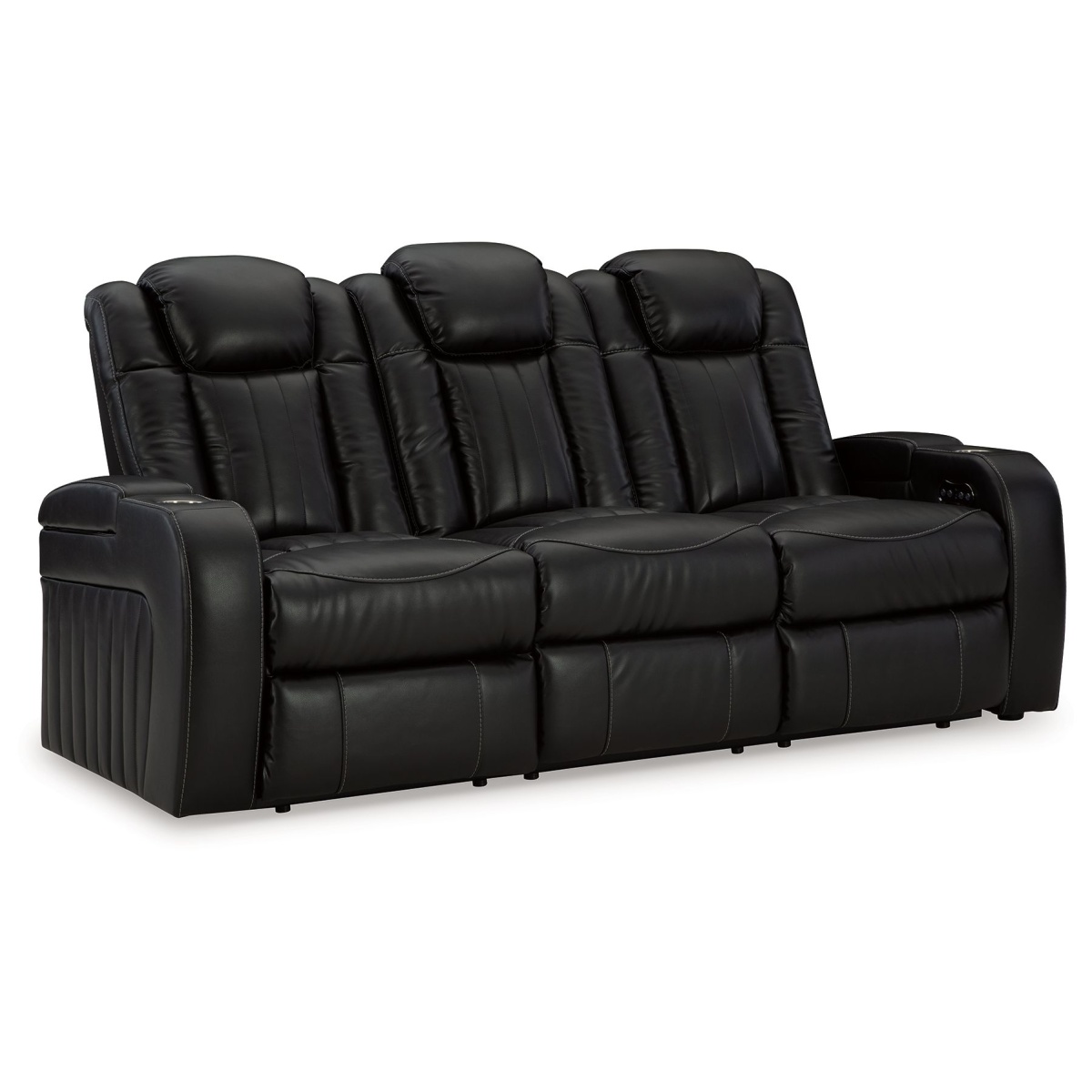 02ed64e6162d7080132e3c82b995eca3 Caveman Den - Power Reclining Sofa With Adj Headrest - Midnight - Image 1