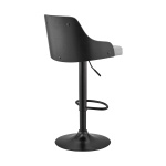 Asher - Adjustable Bar Stool - Gray / Black - Image 4