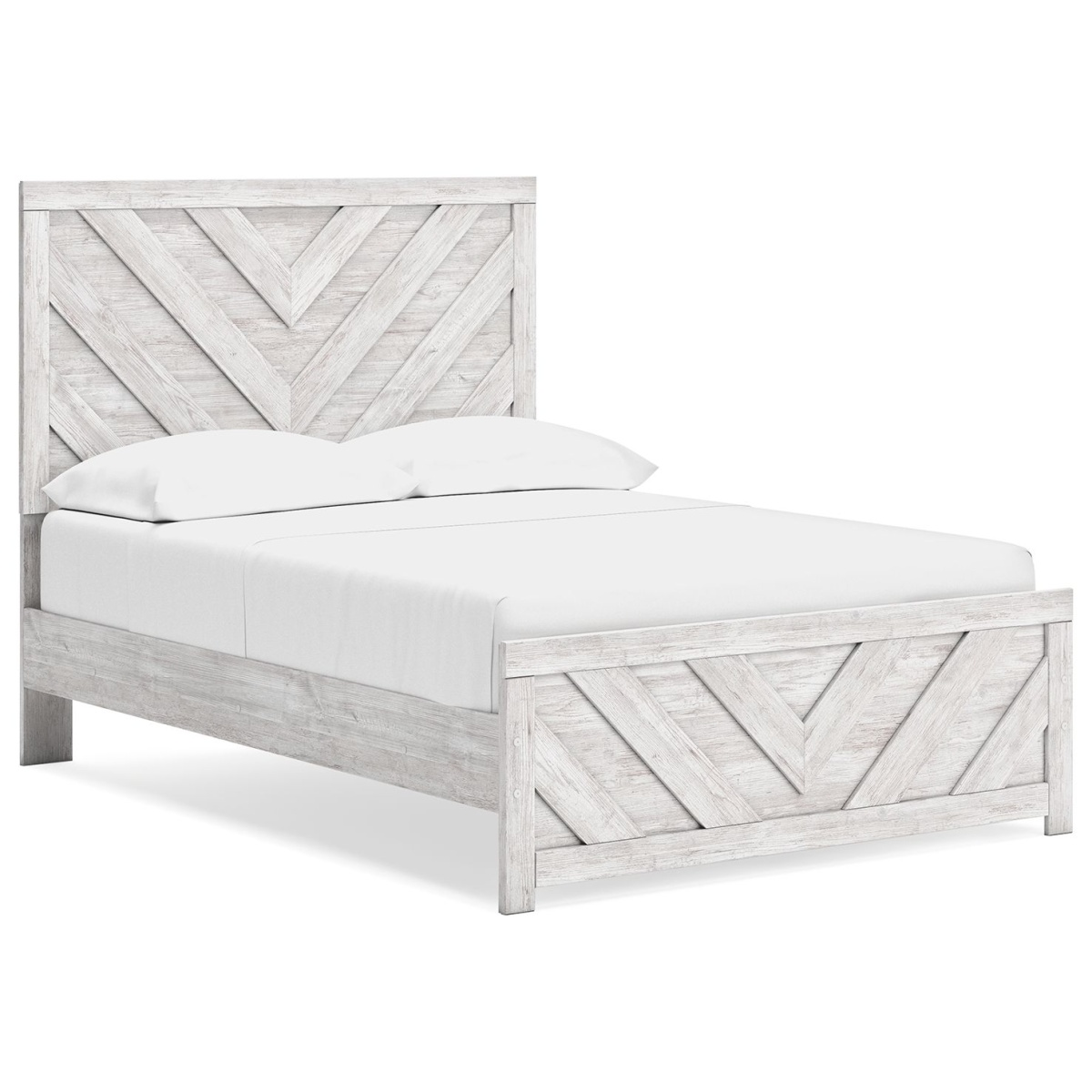 03830eb2df329dd471828f9f2c6a79c8 Cayboni - Full Panel Bed - Whitewash - Image 1