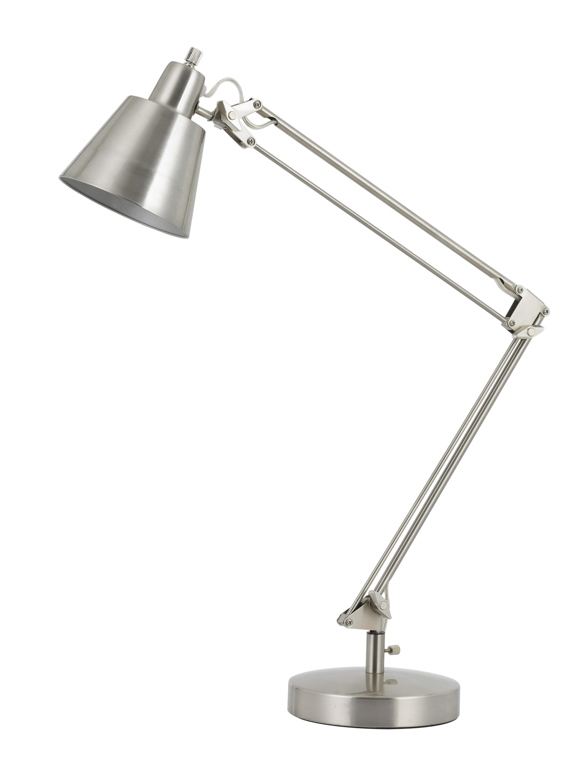 Udbina - 27" Height Metal Desk Lamp - Brushed Steel
