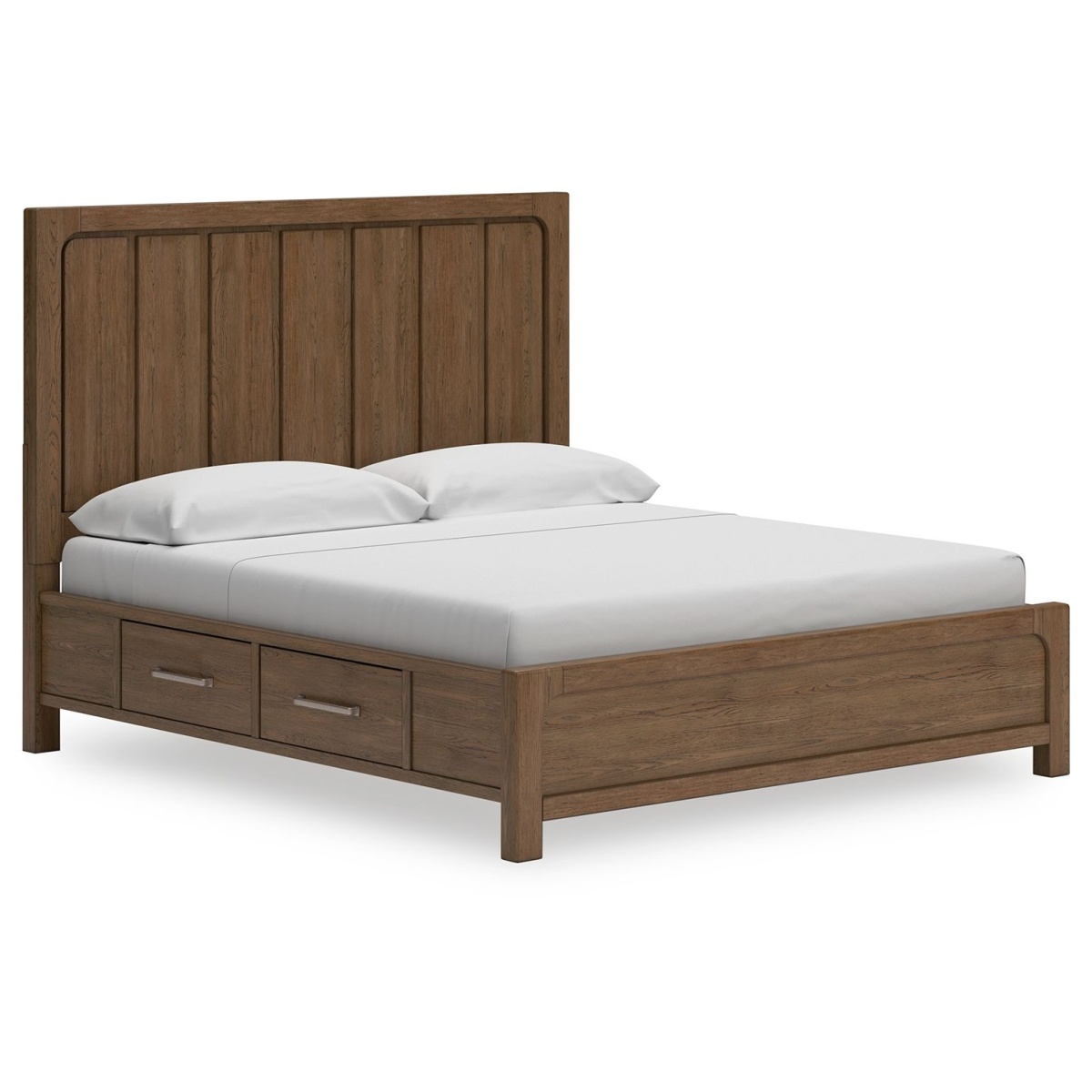 074ddb84a9b3ae9d4ab596d68e34a753 Cabalynn - California King Panel Bed With Storage - Light Brown - Image 1