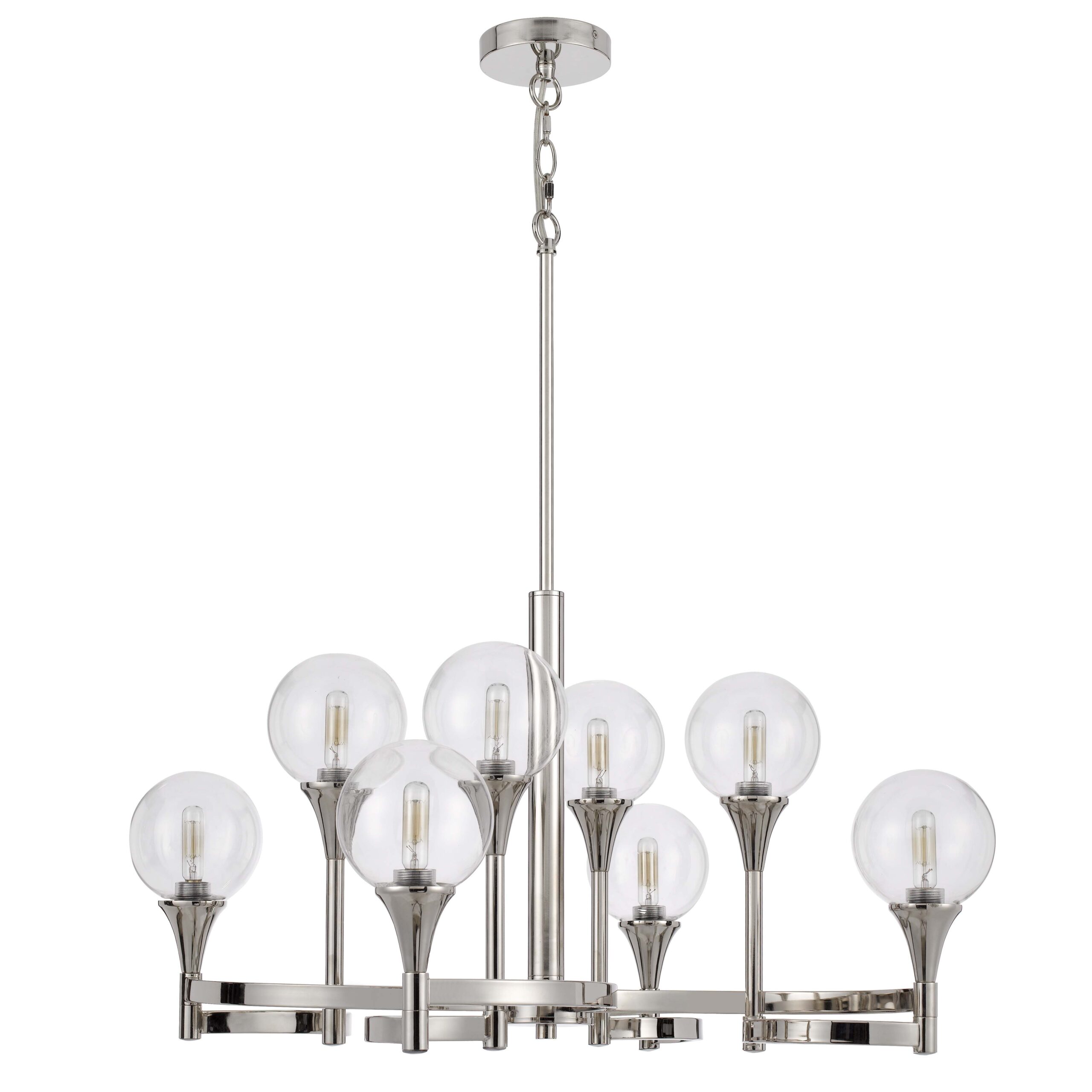 Milbank - 29" Height Chandelier - Chrome & Clear