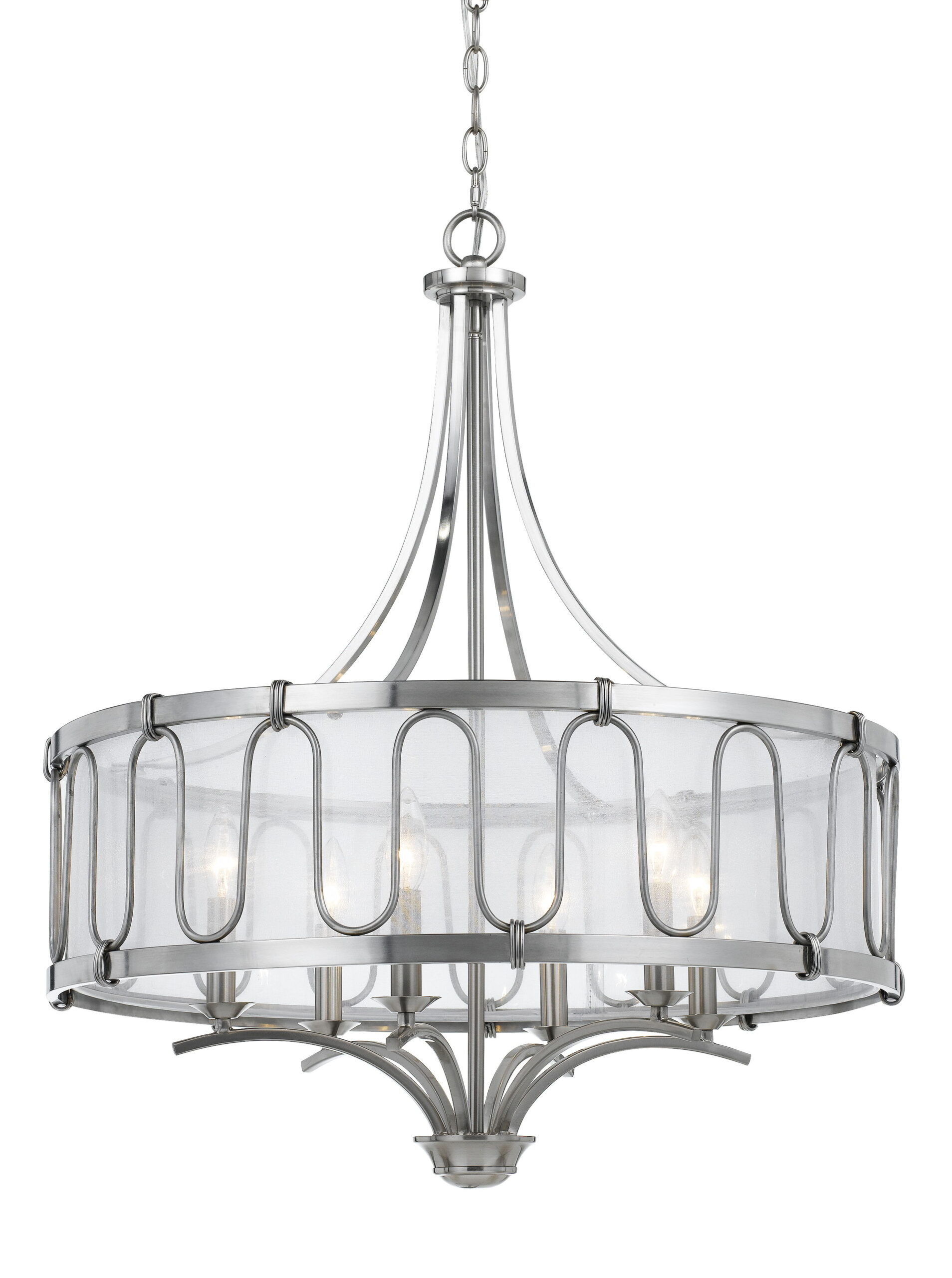 Vicenza - Chandelier - Brushed Steel