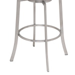 Viper - 26" Counter Height Swivel Bar Stool - White / Brushed - Image 3