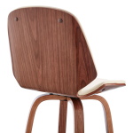 Arabela - 26" Swivel Bar Stool - Cream / Walnut - Image 7