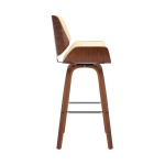 Tyler - 30" Bar Height Swivel Bar Stool - Cream / Walnut - Image 3