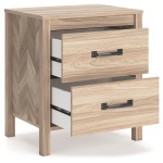 Battelle - Two Drawer Night Stand - Tan - Image 4