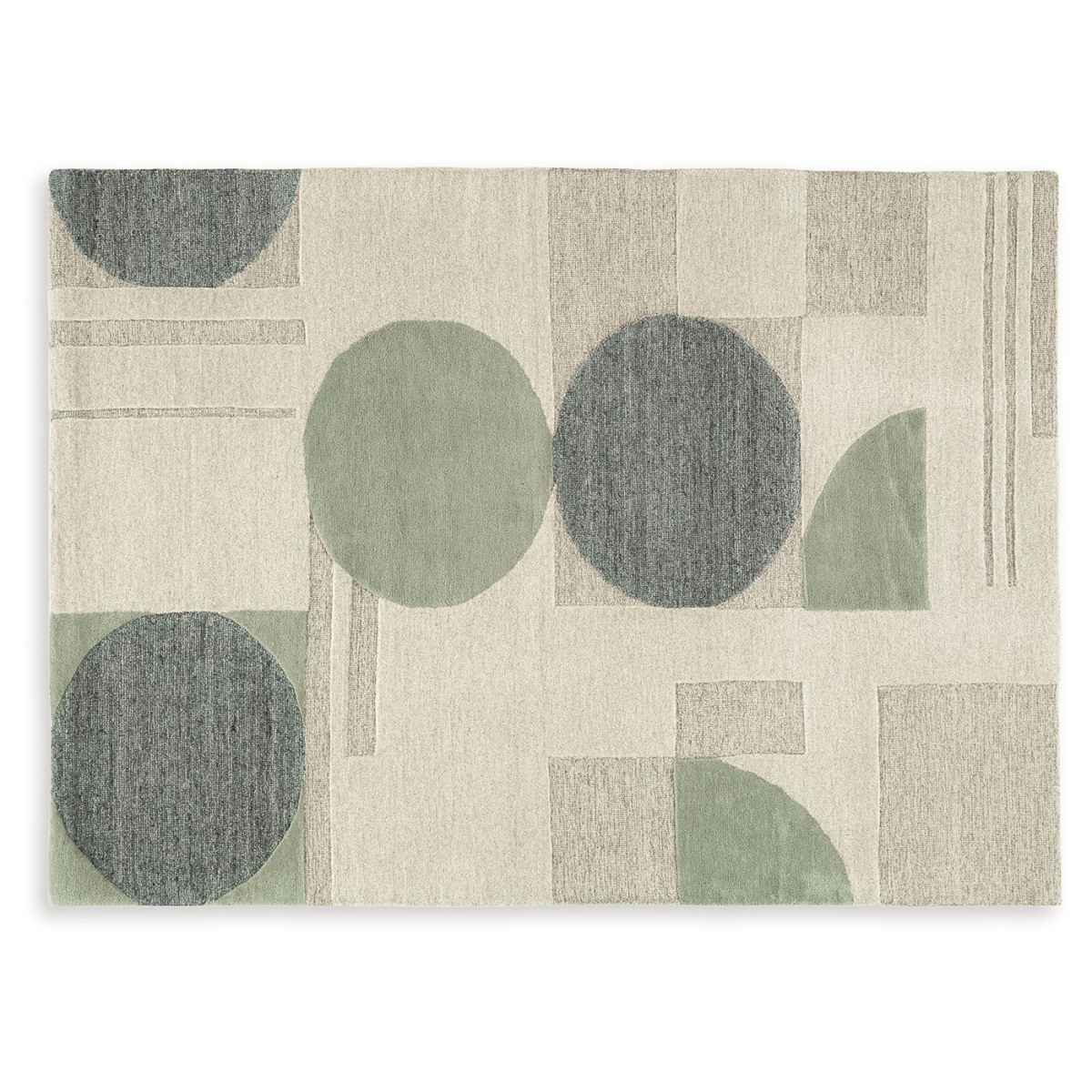 210d5132dd6f89d3489af1edf4e51fb1 Dallane - 5' x 7' Rug - Linen / Blue / Green - Image 1