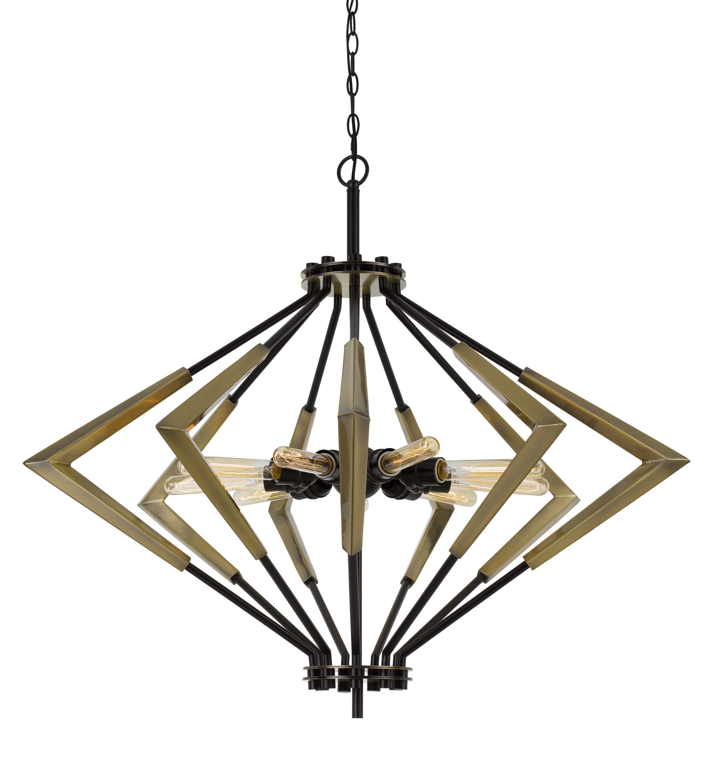 Malounta - 33" Height Metal Fixture - Antique Brass & Black