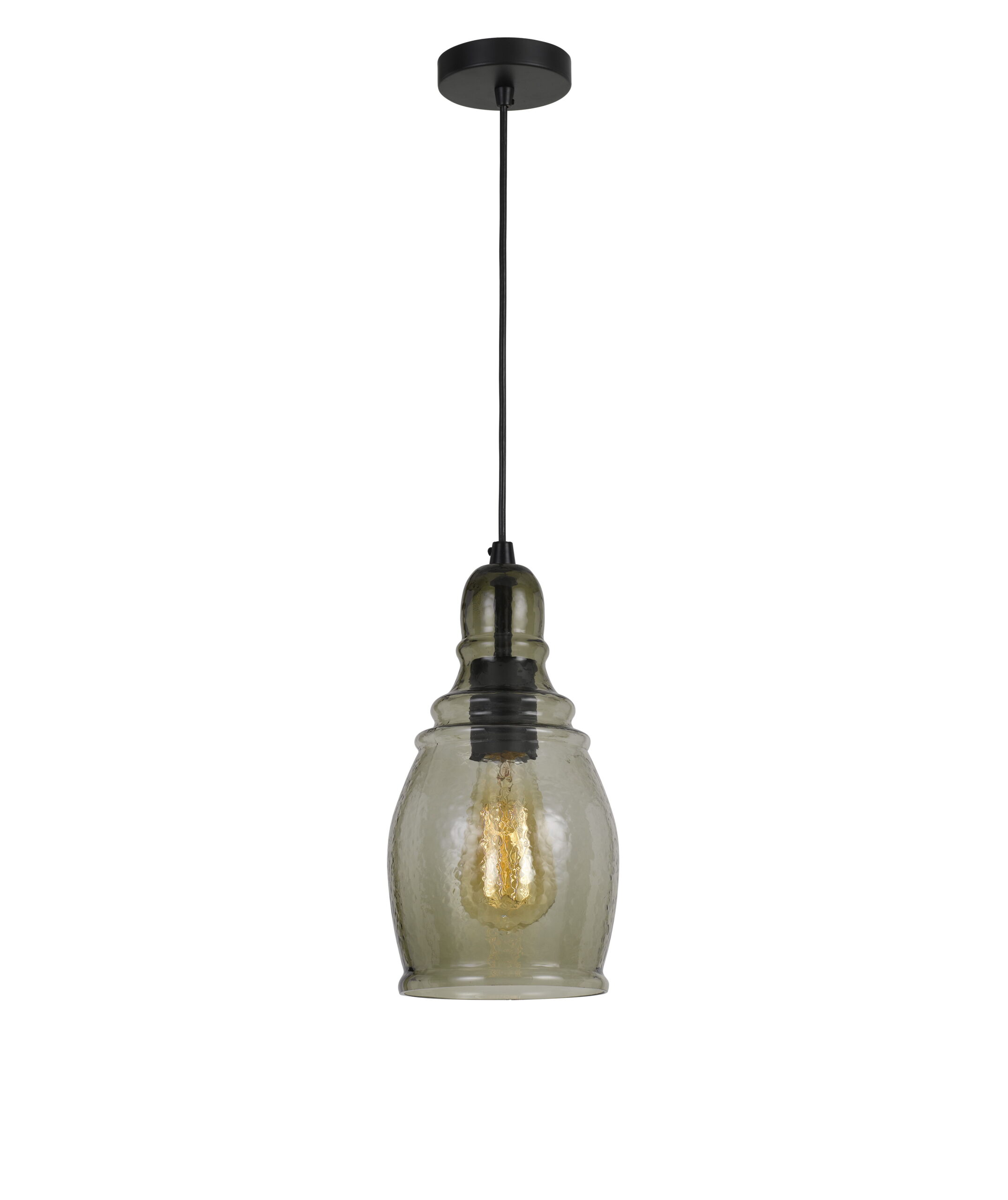 Teramo - 11.5" Height Glass Pendant and 72" Cord - Smoky
