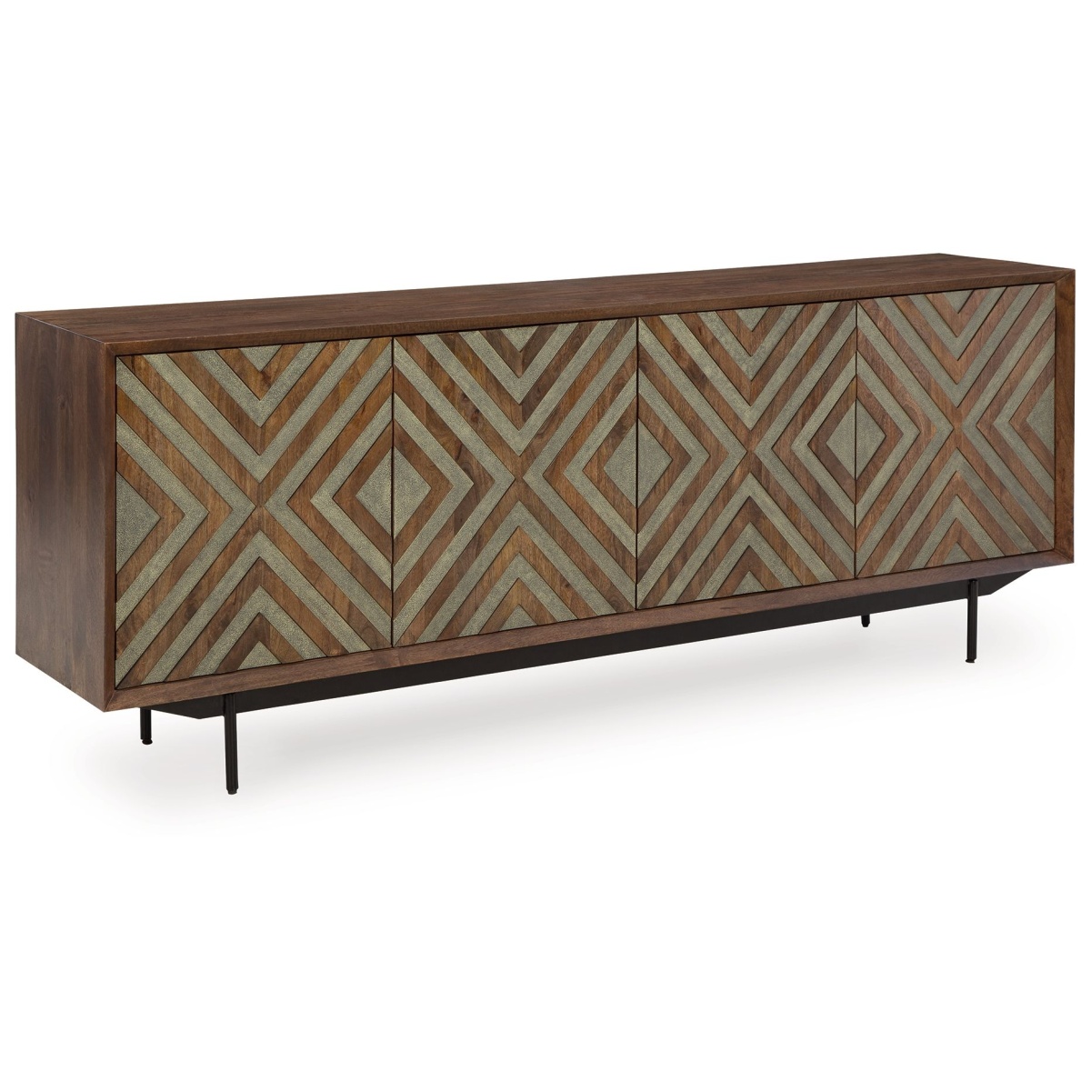 25befcd5de26a296e97a7f30f85505e8 Dreggan - Accent Cabinet - Brown / Gold Finish - Image 1