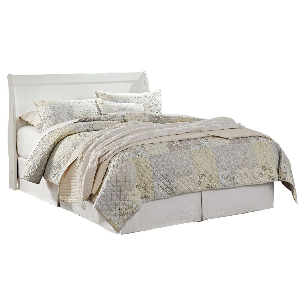 2a7dae6685fa56c3ca2049d4fd0c3291 Anarasia - Queen Sleigh Headboard - White - Image 1