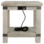 Carynhurst - Rectangular End Table - White Wash Gray - Image 5