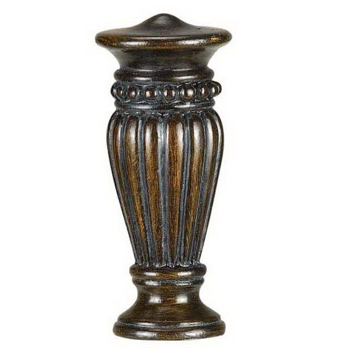 2b35e6247d17624f47d3d2d629508d1a 1" Height Resin Finial - Dark Wood - Image 1