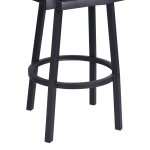 Balboa - 26" Counter Height Swivel Bar Stool With Arms - Vintage Black - Image 6