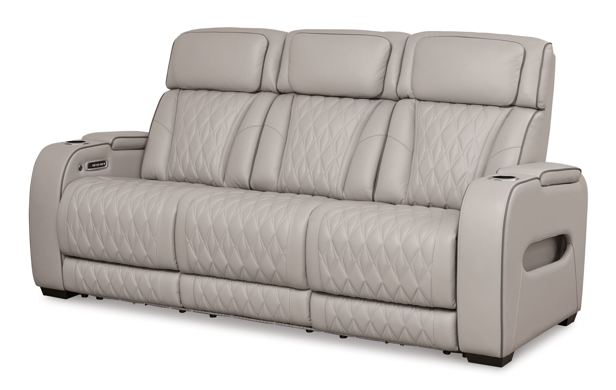 Boyington - Power Reclining Sofa With Adj Headrest - Gray