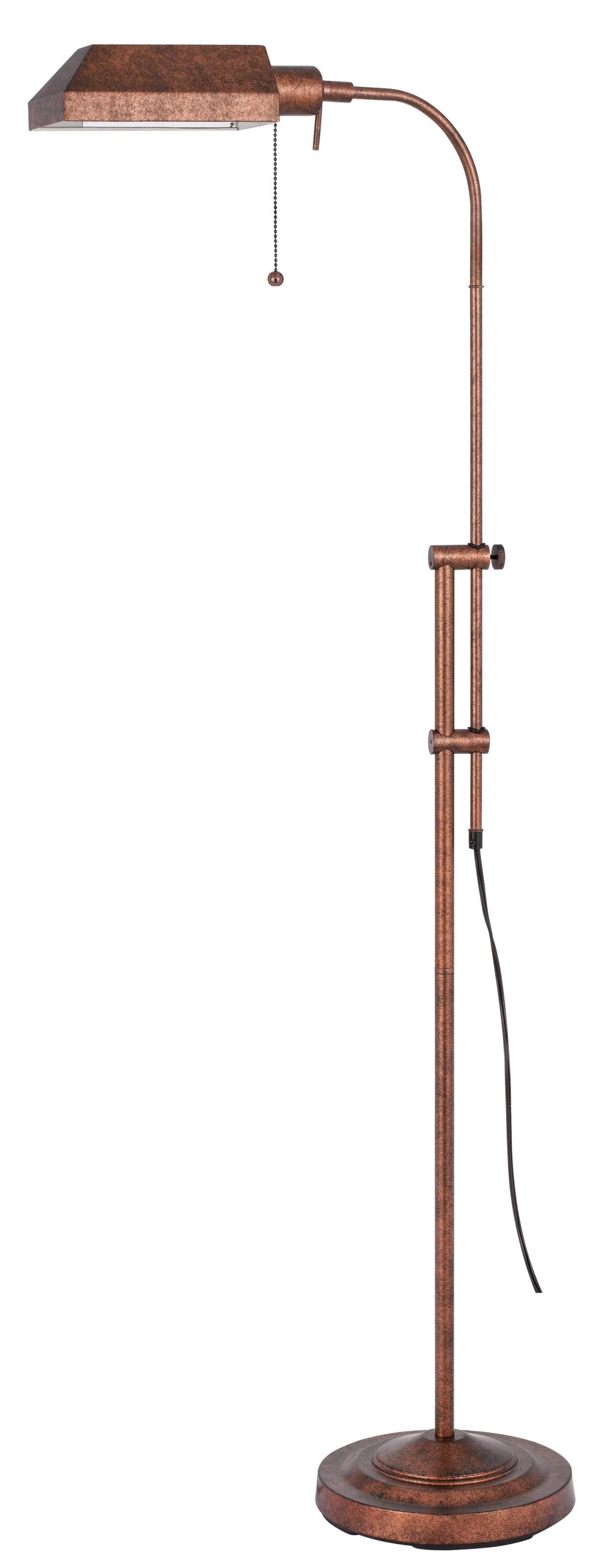 Pharmacy - 62" Height Metal Floor Lamp - Rust
