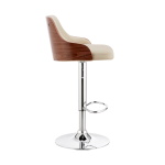 Asher - Adjustable Bar Stool - Cream / Chrome - Image 3