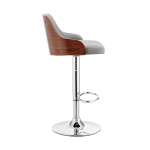 Asher - Adjustable Bar Stool - Gray / Chrome - Image 3