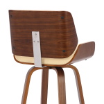 Tyler - 26" Counter Height Swivel Bar Stool - Cream / Walnut - Image 7