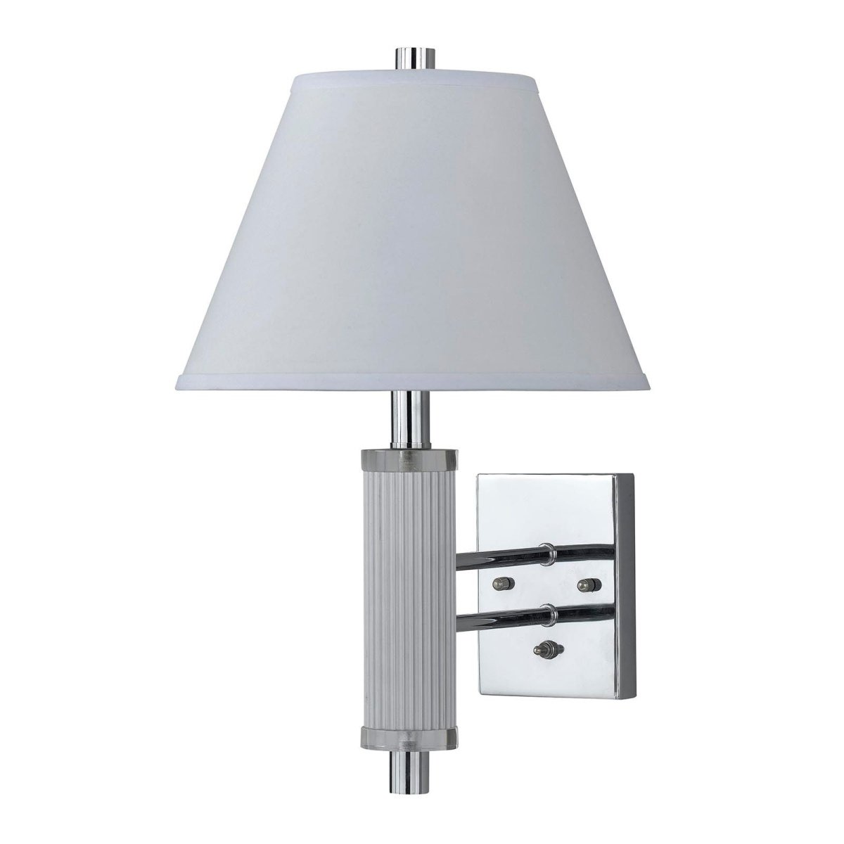 37eb0bbff4588a0b81de91099223b3e7 Hotel - 19" Height Metal Wall Lamp - Chrome - 60W - Image 1