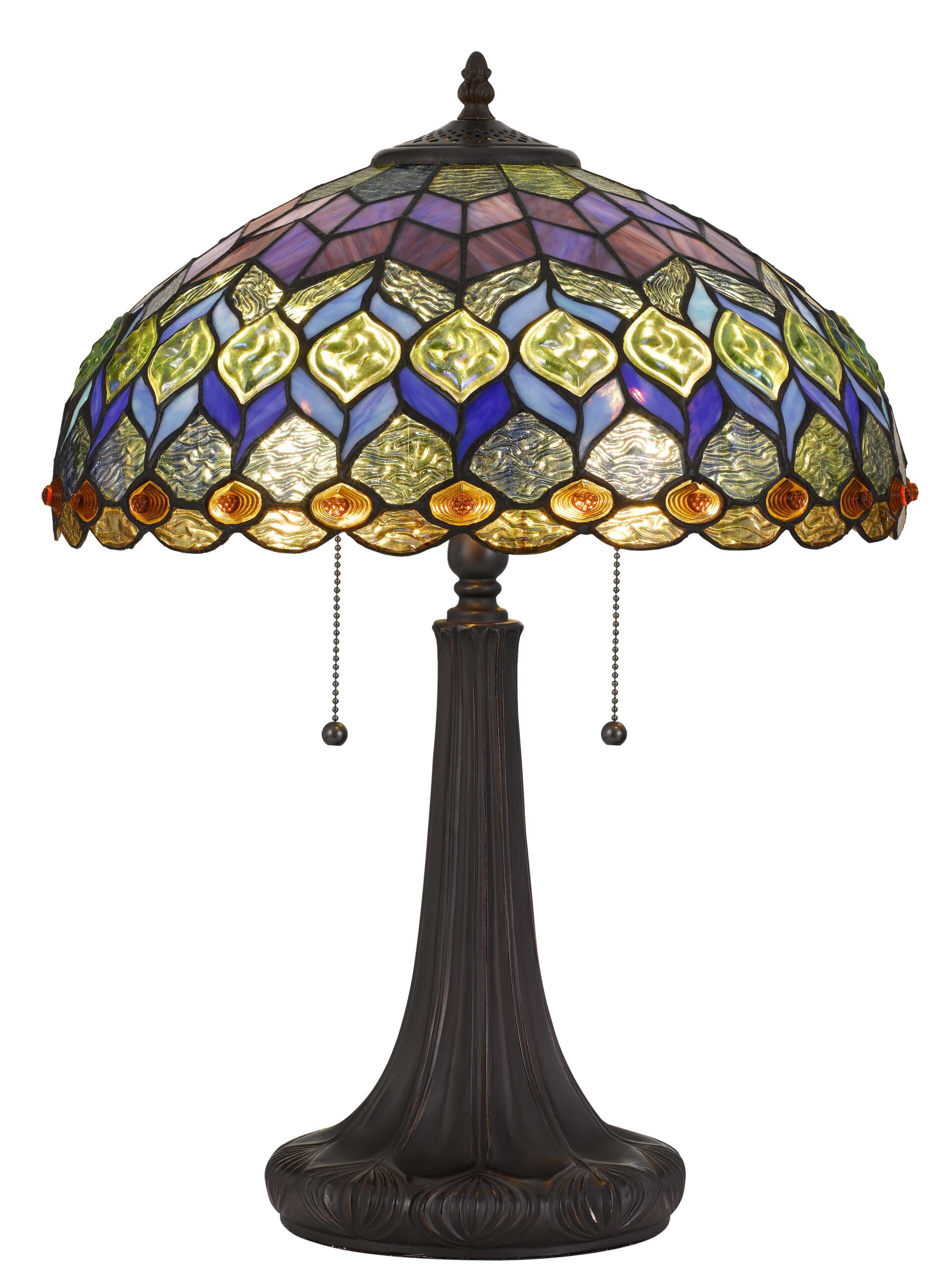 Tiffany - 22.5" Height Tiffany Table Lamp - Dark Bronze
