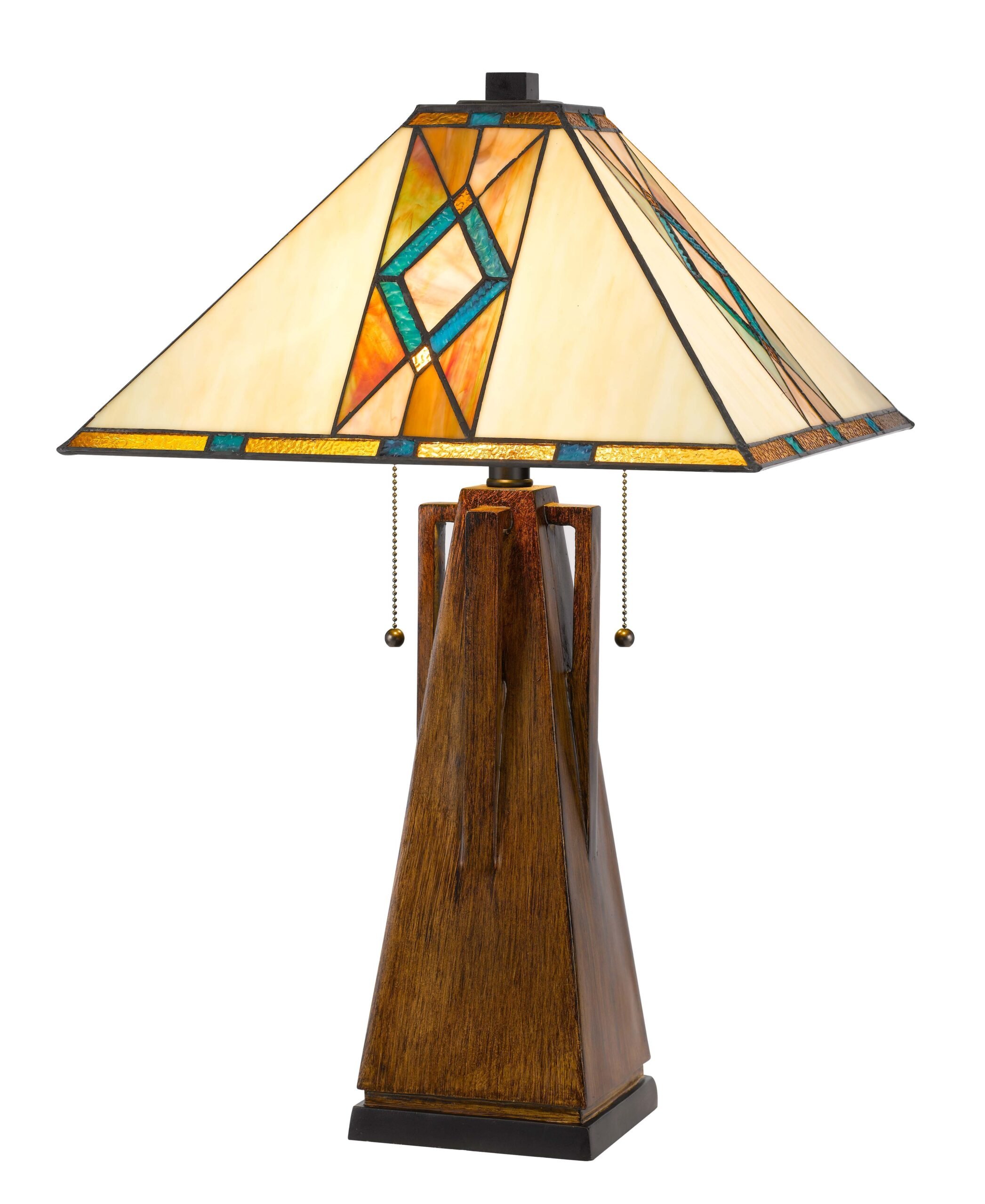 Tiffany - 25" Height Table Lamp - Wood