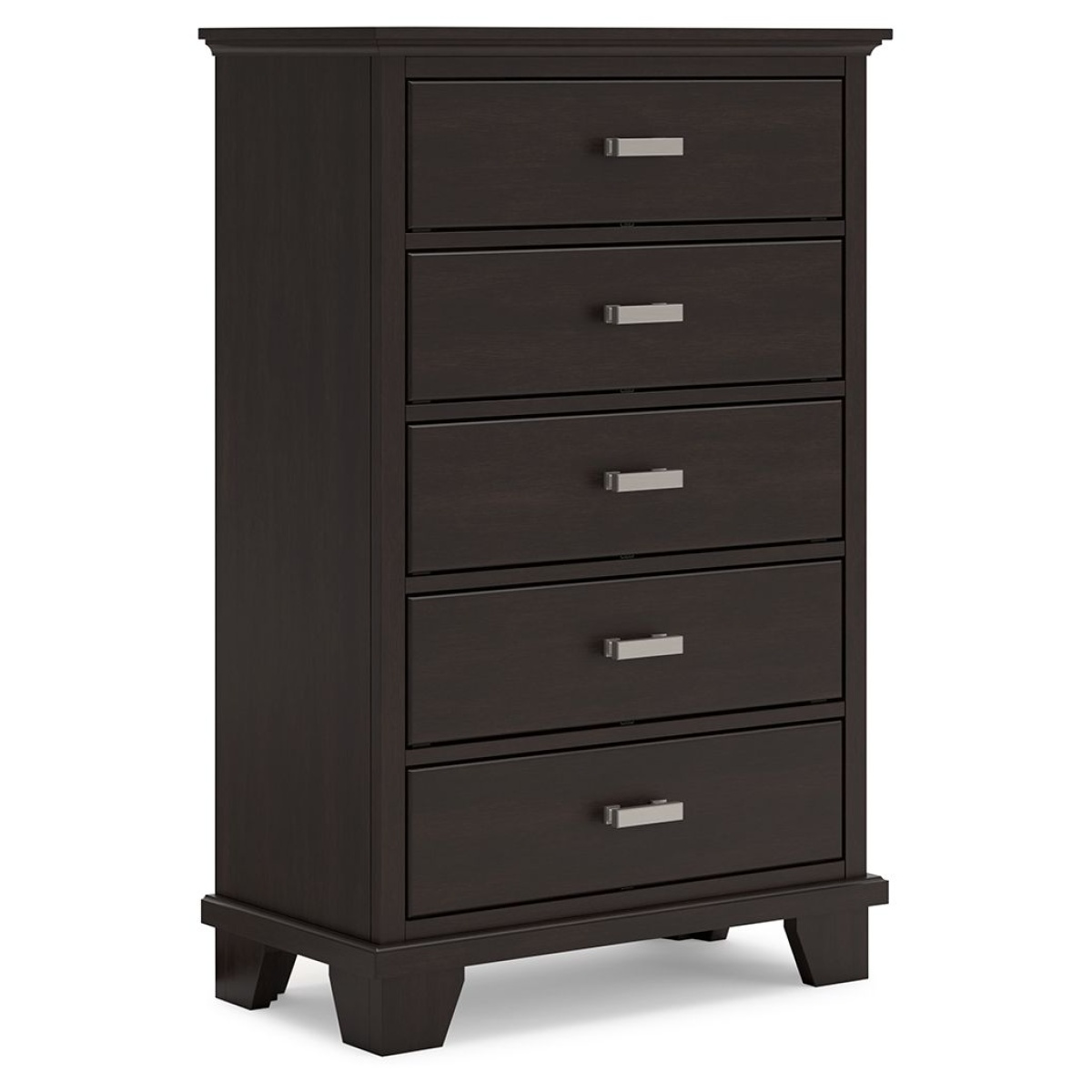 3b7cc9c8da0b91a522afb0995480a5ac Covetown - Five Drawer Chest - Dark Brown - Image 1
