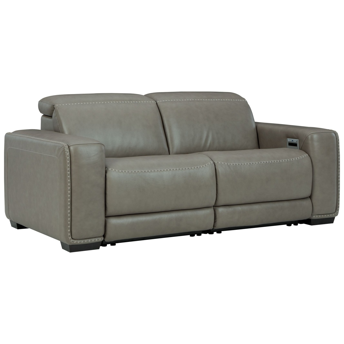 3c002da83fd86d3a372b5c515dfd0e58 Correze - 2-Piece Power Reclining Sectional - Gray - Image 1