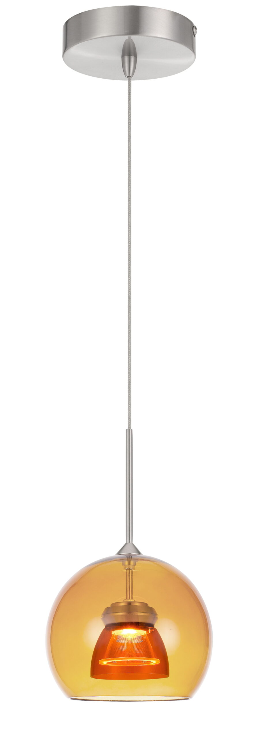 11.5" Height Pendant - Amber & Yellow