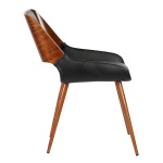 Agi - Dining Chair - Walnut / Black - Image 3