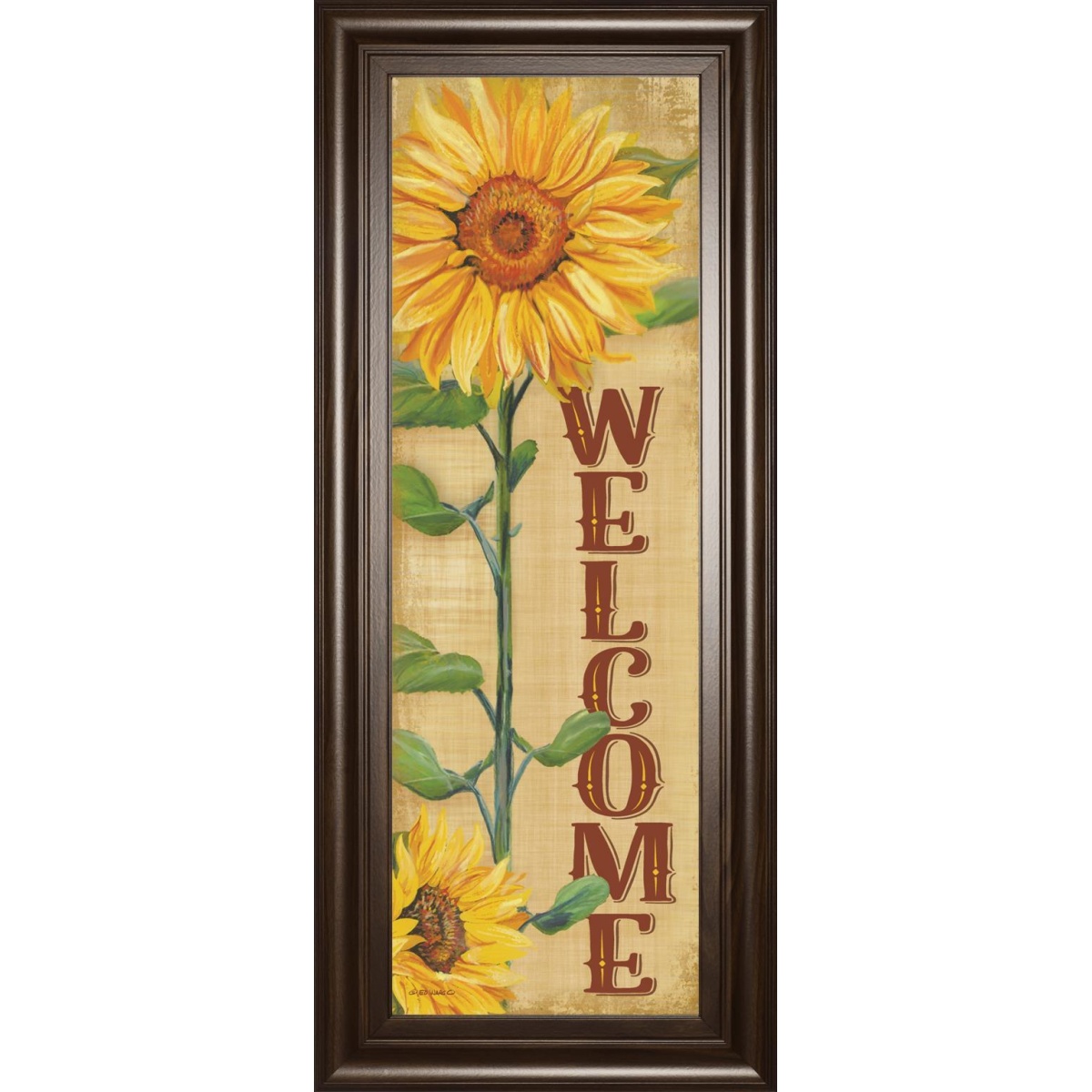 405e3acbdec0b8f2dcafd1ebc30f1dda 18x42 Welcome Sunflower By Ed Wargo - Yellow - Image 1