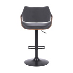 Aspen - Adjustable Swivel Bar Stool With Base - Gray / Black - Image 5