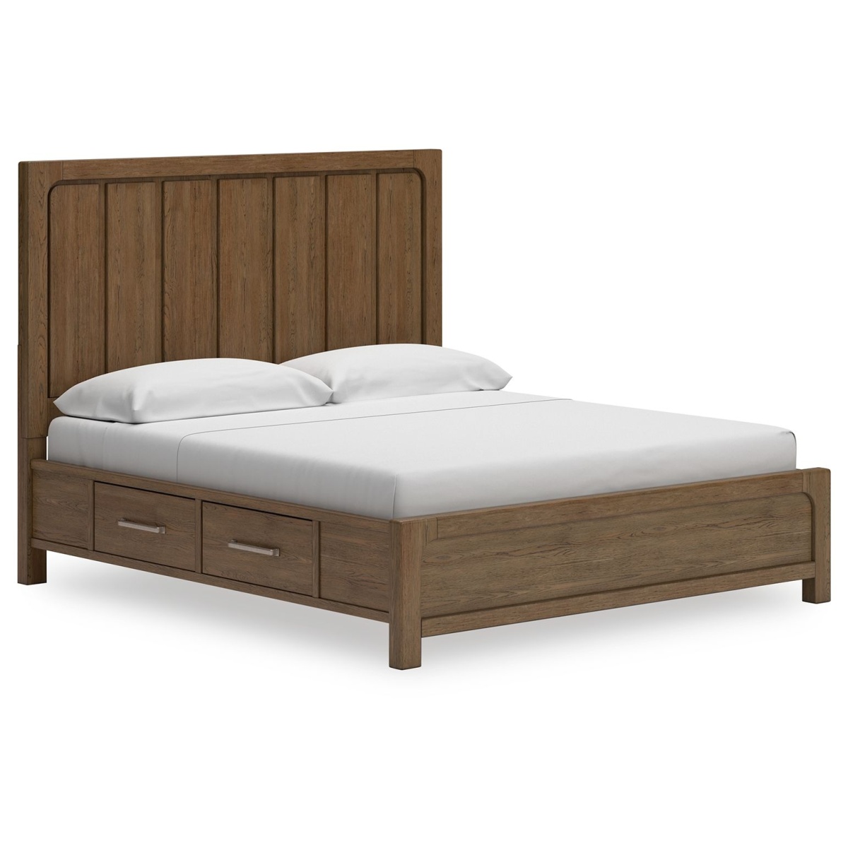 452ca124984128fbaeb12648ba964931 Cabalynn - King Panel Bed With Storage - Light Brown - Image 1