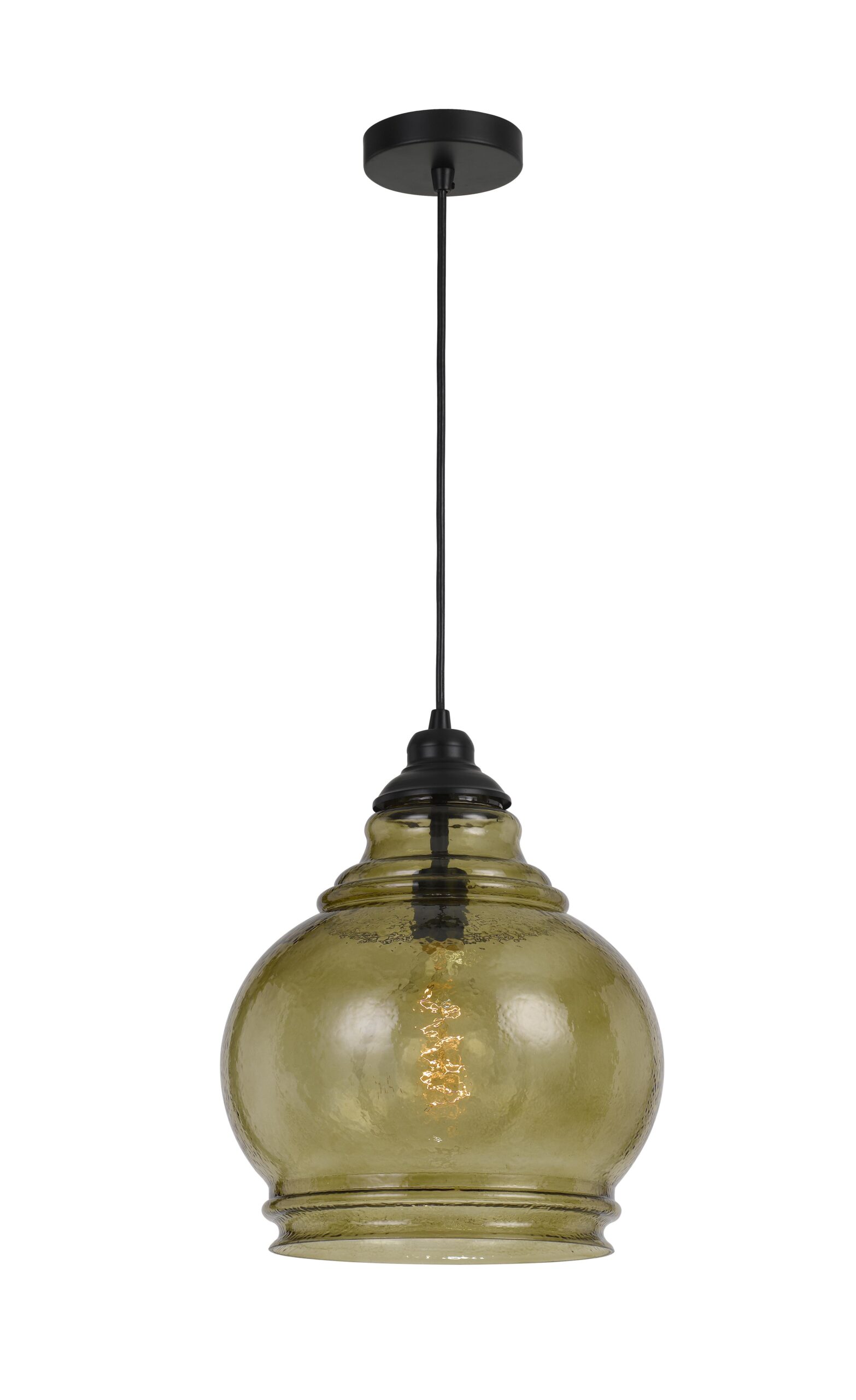 Rovigo - 12.25" Height Glass Pendant and 72" Cord - Amber