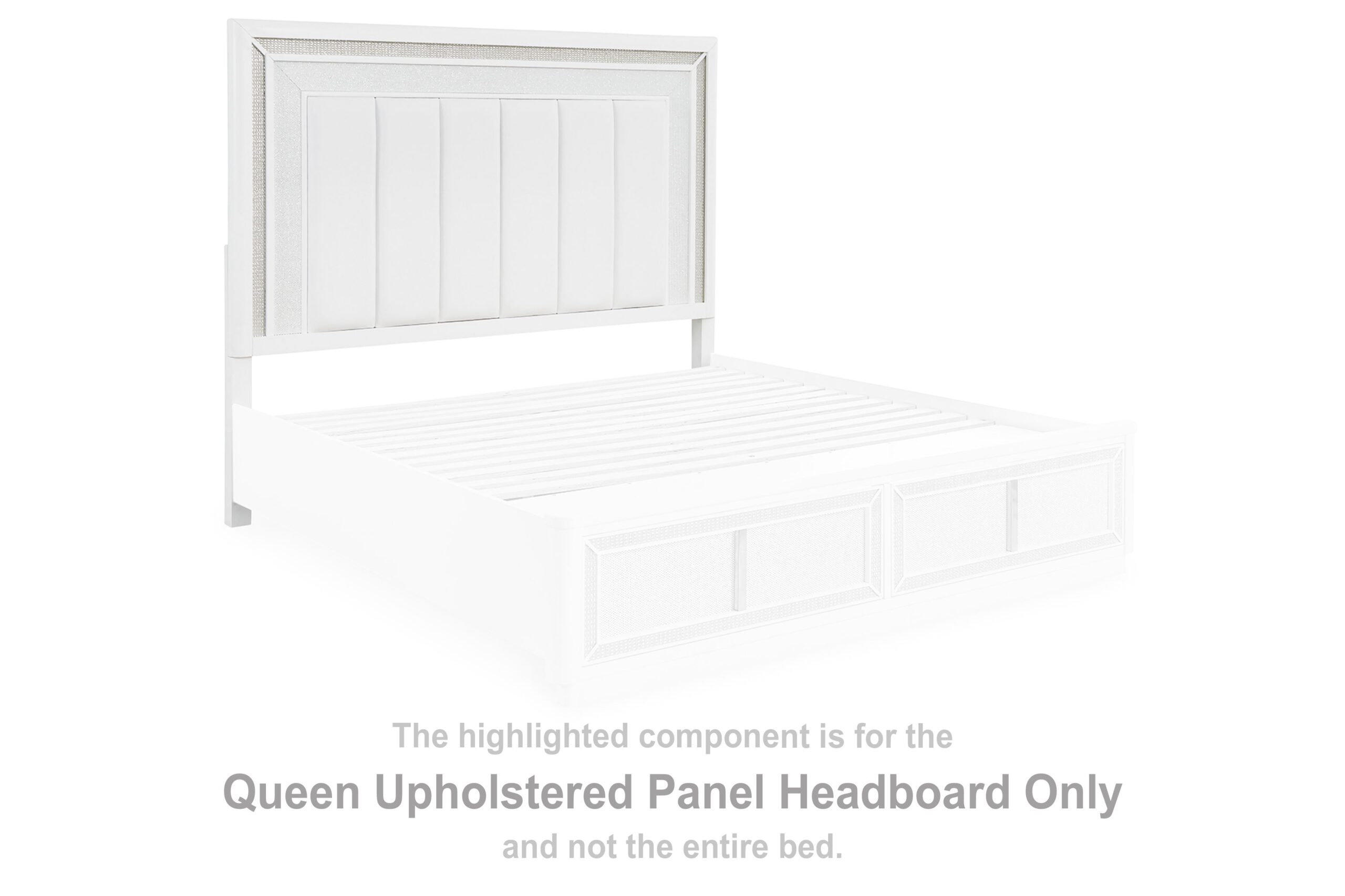 Chalanna - Queen Upholstered Panel Headboard - White