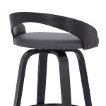 Sonia - 26" Counter Height Swivel Bar Stool - Gray / Black - Image 7