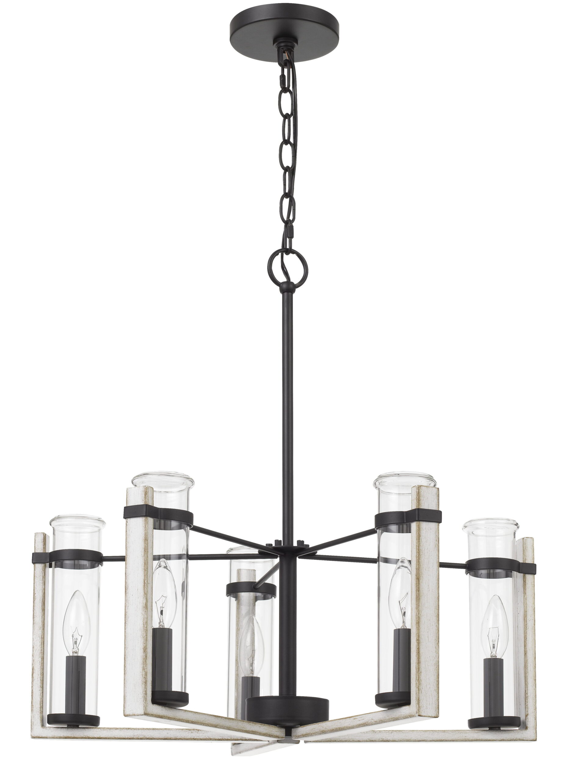 Olivette - Chandelier - White Washed