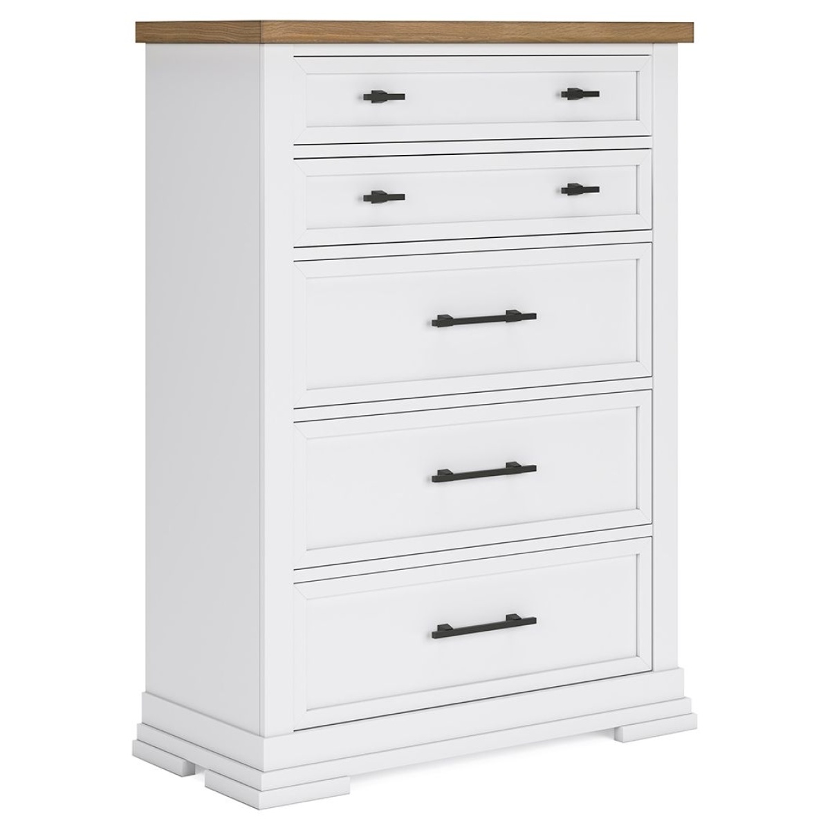 511b3d6713b8e49faab94d0c946b3f09 Ashbryn - Five Drawer Chest - White / Natural - Image 1