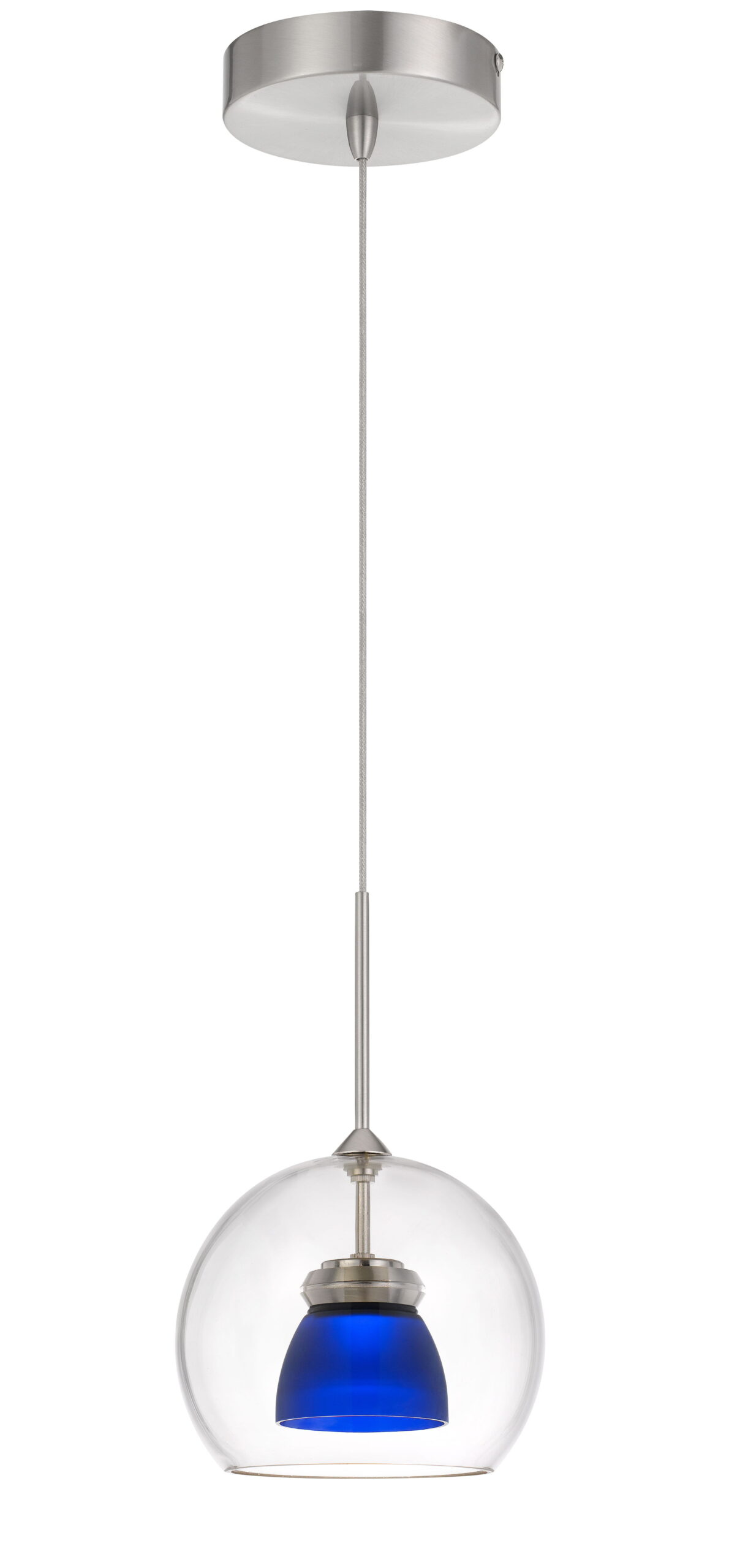 11.5" Height Pendant - Frosted Blue