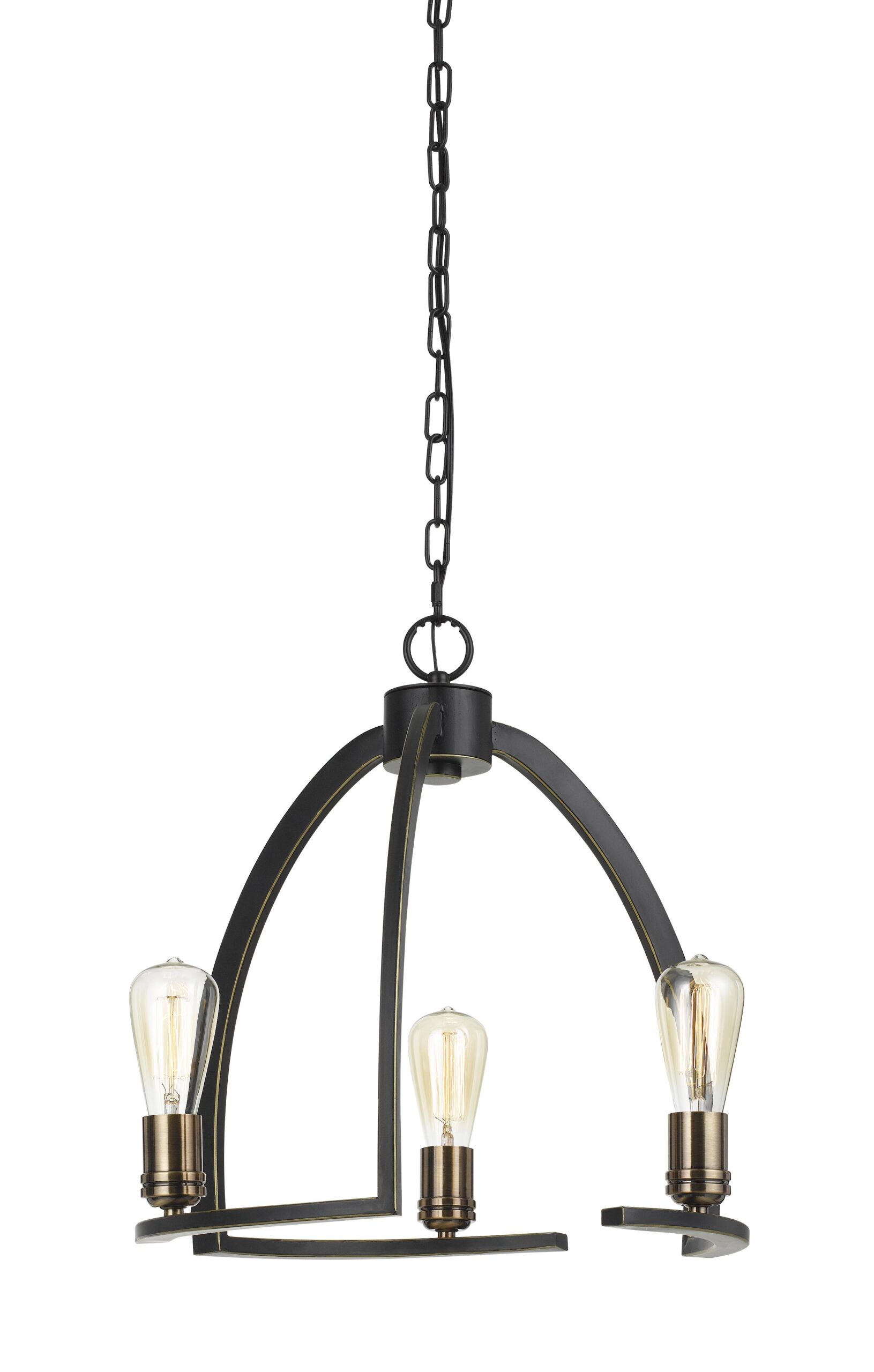 Kinder - 18.5" Height Metal Chandelier - Dark Bronze