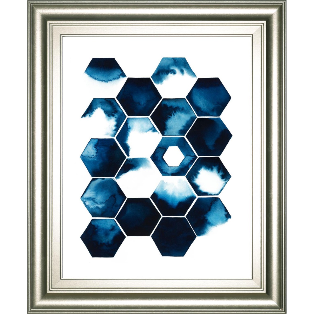 560deefdcc7d75bc19bedb61539b2a84 22x26 Stormy Geometry I By Grace Popp - Blue - Image 1