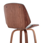 Arabela - 26" Swivel Bar Stool - Gray / Walnut - Image 7