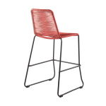 Shasta - 30" Outdoor Stackable Barstool (Set of 2) - Brick Red - Image 4