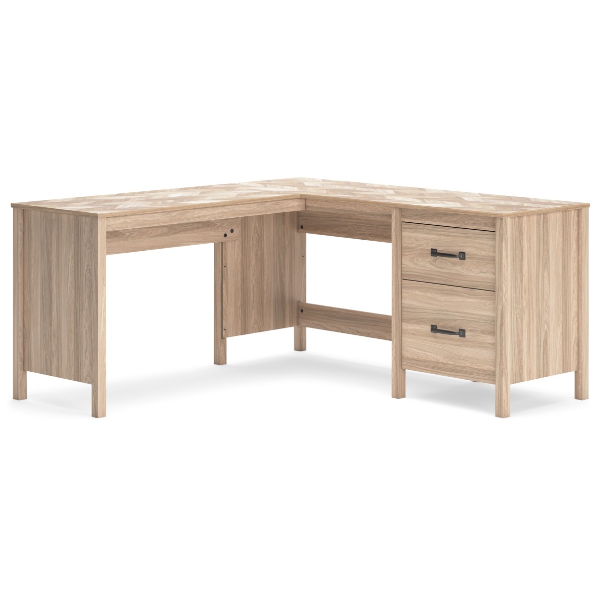 5a256b9ad0f387f5a28df023bc5b6ef7 Battelle - 60" Home Office Desk With Return - Tan - Image 1
